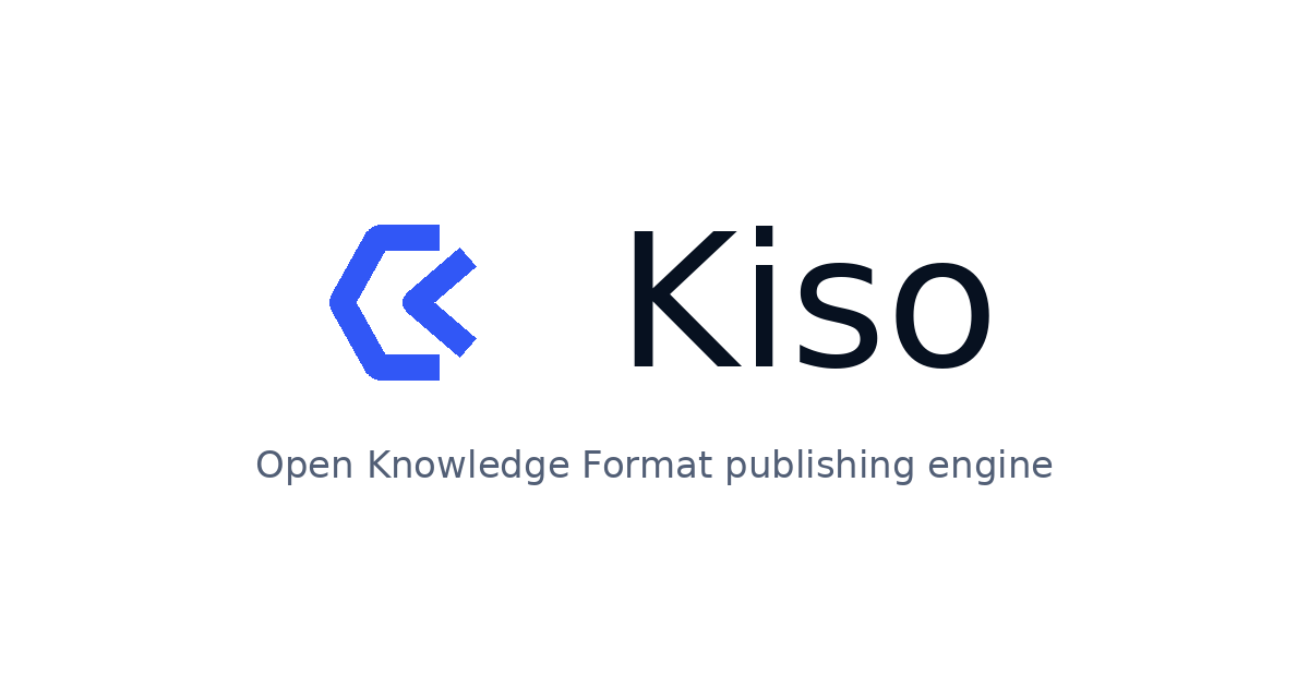 Show HN: Kiso, an open-source publishing engine for Open Knowledge Format